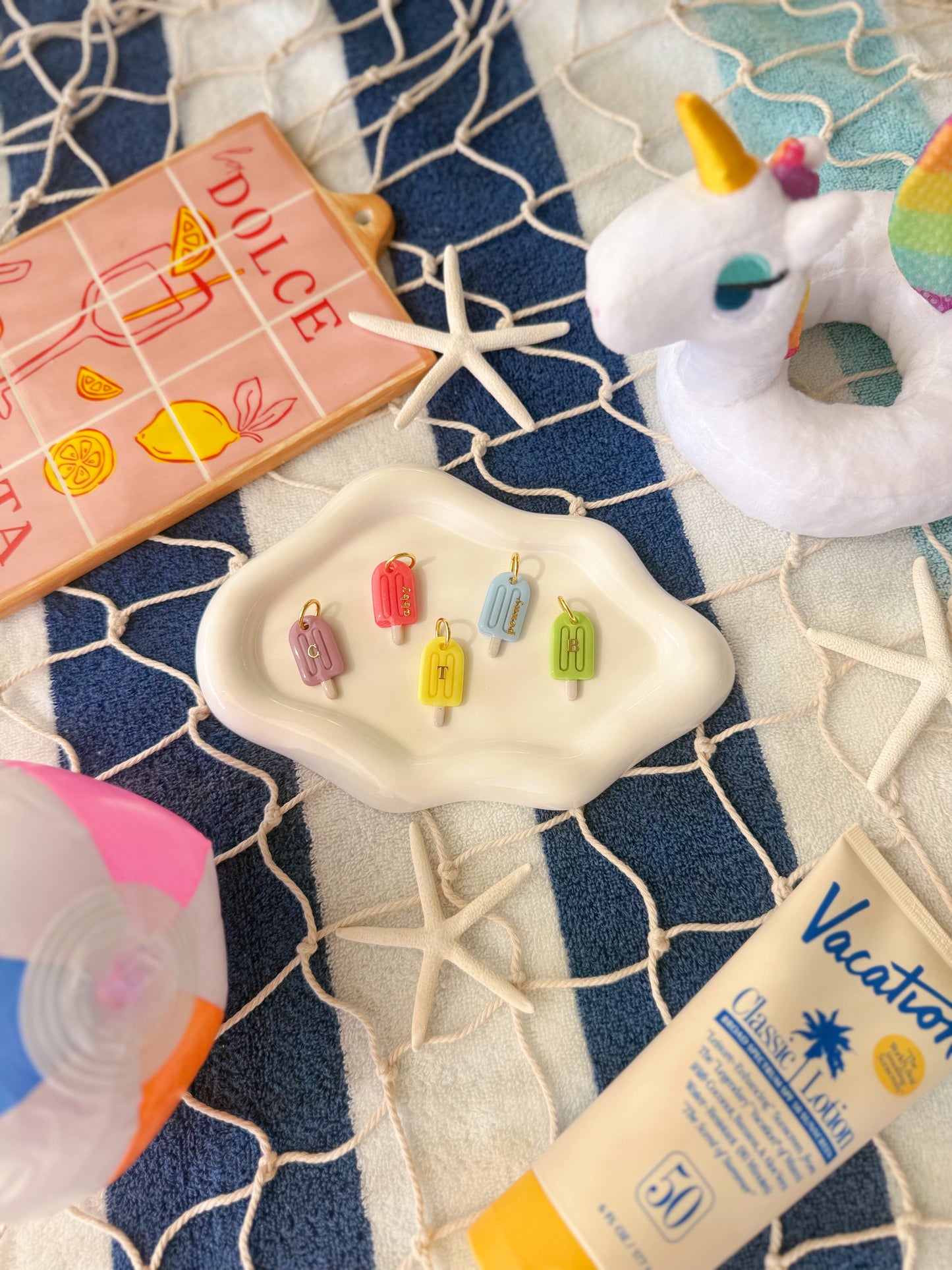 popsicle | Clay pet id tag