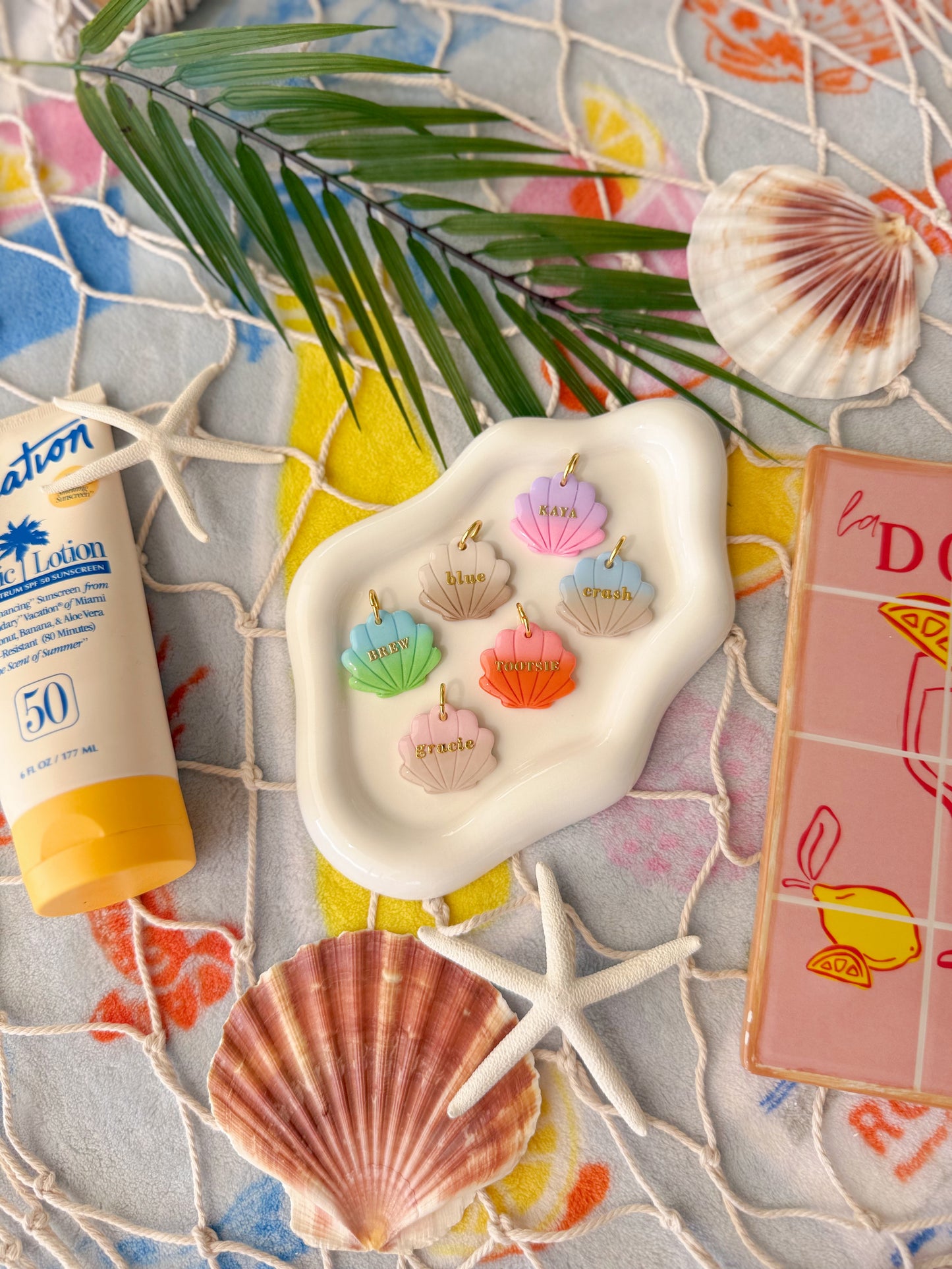 Sea shell | Clay pet id tag