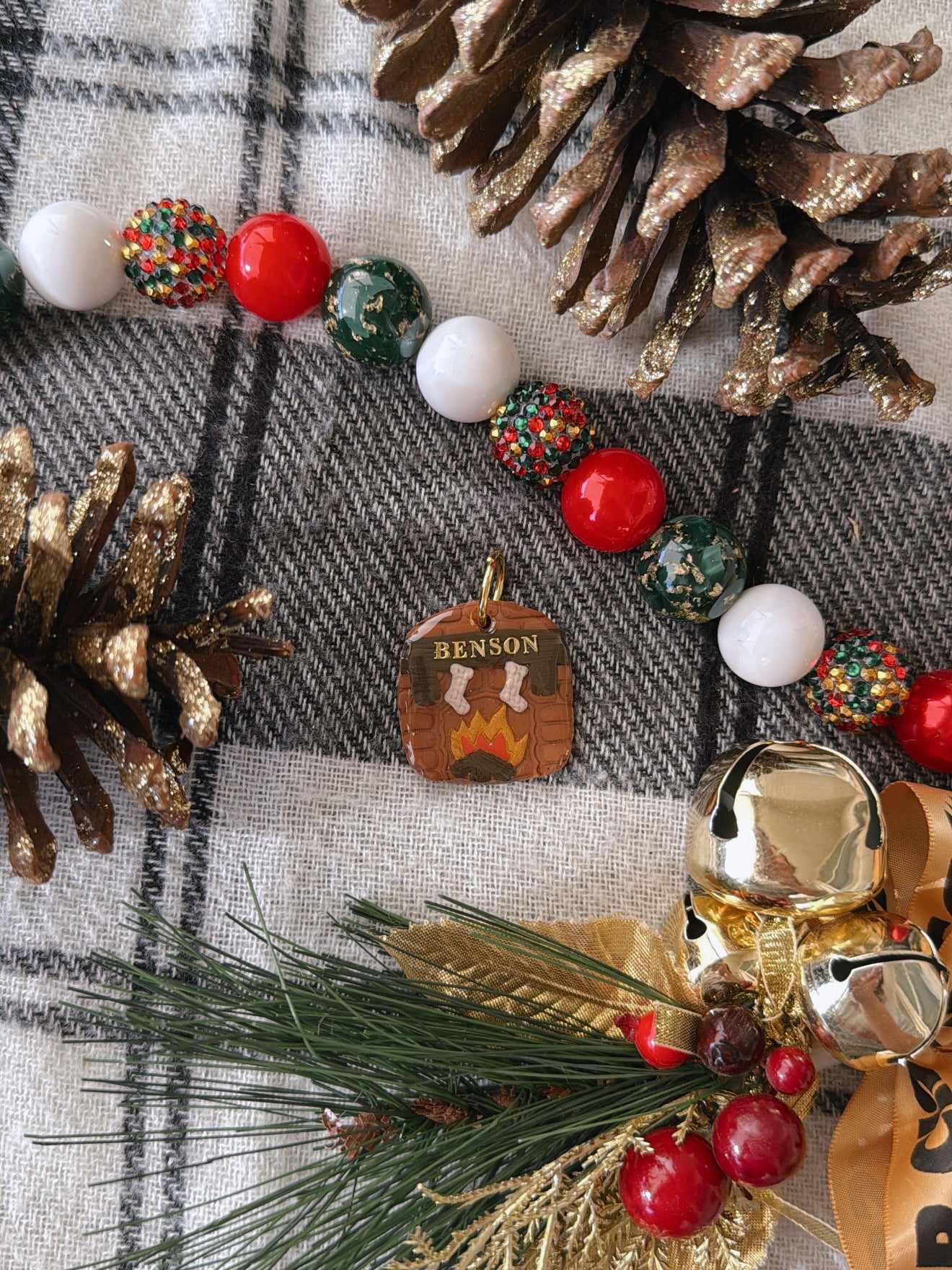 fireplace | clay pet id tag