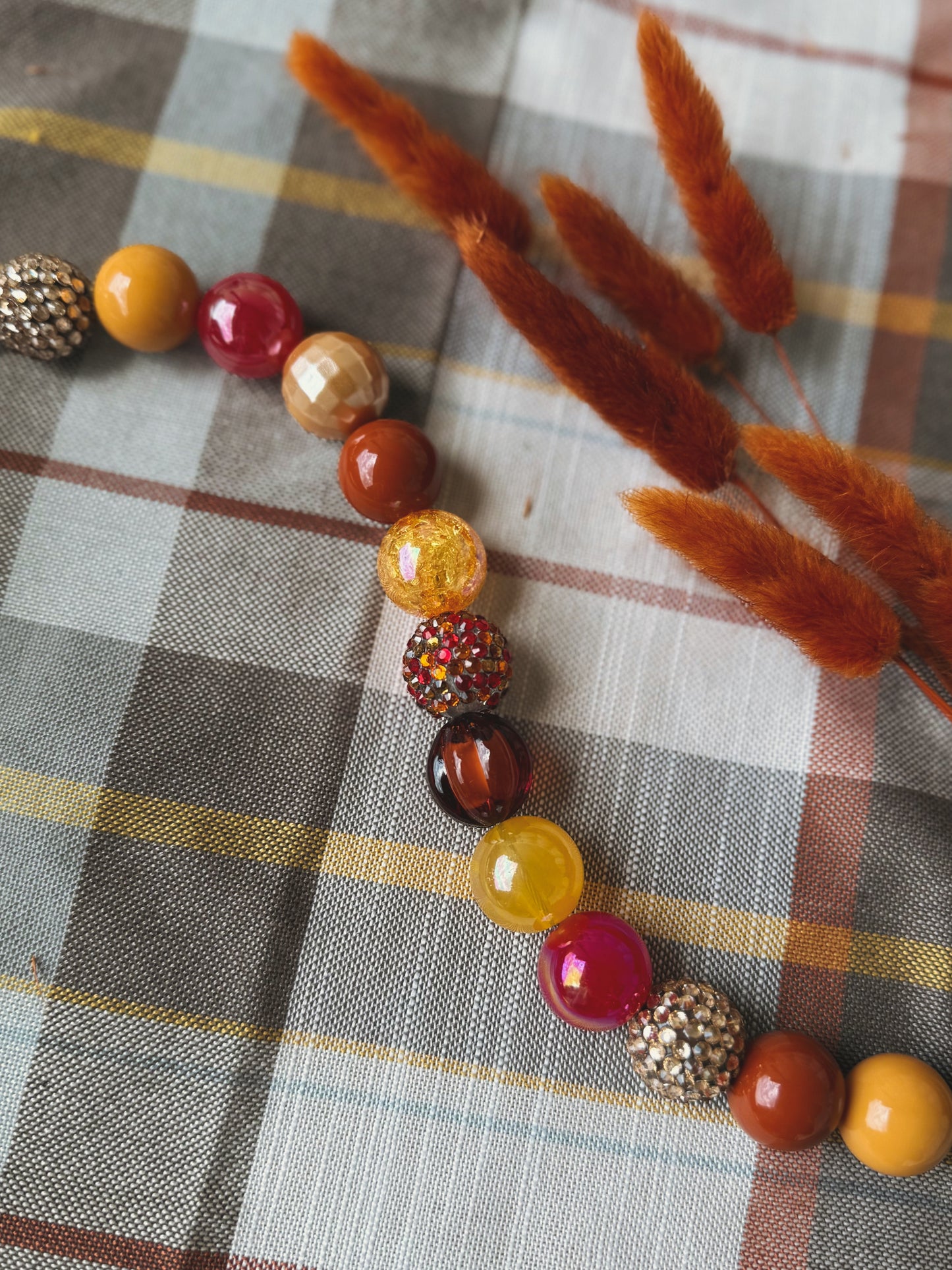 autumn feels | beaded pet necklace