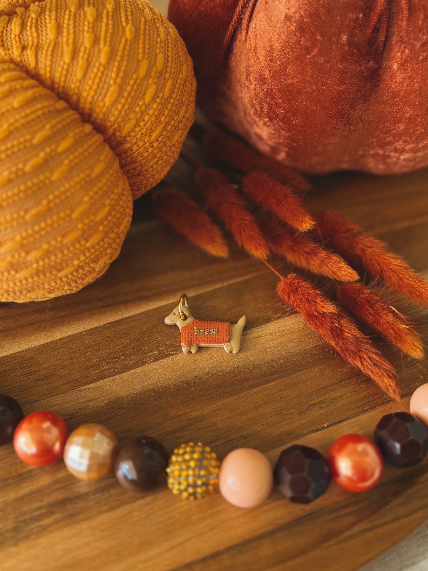 cozy doxie | clay pet id tag