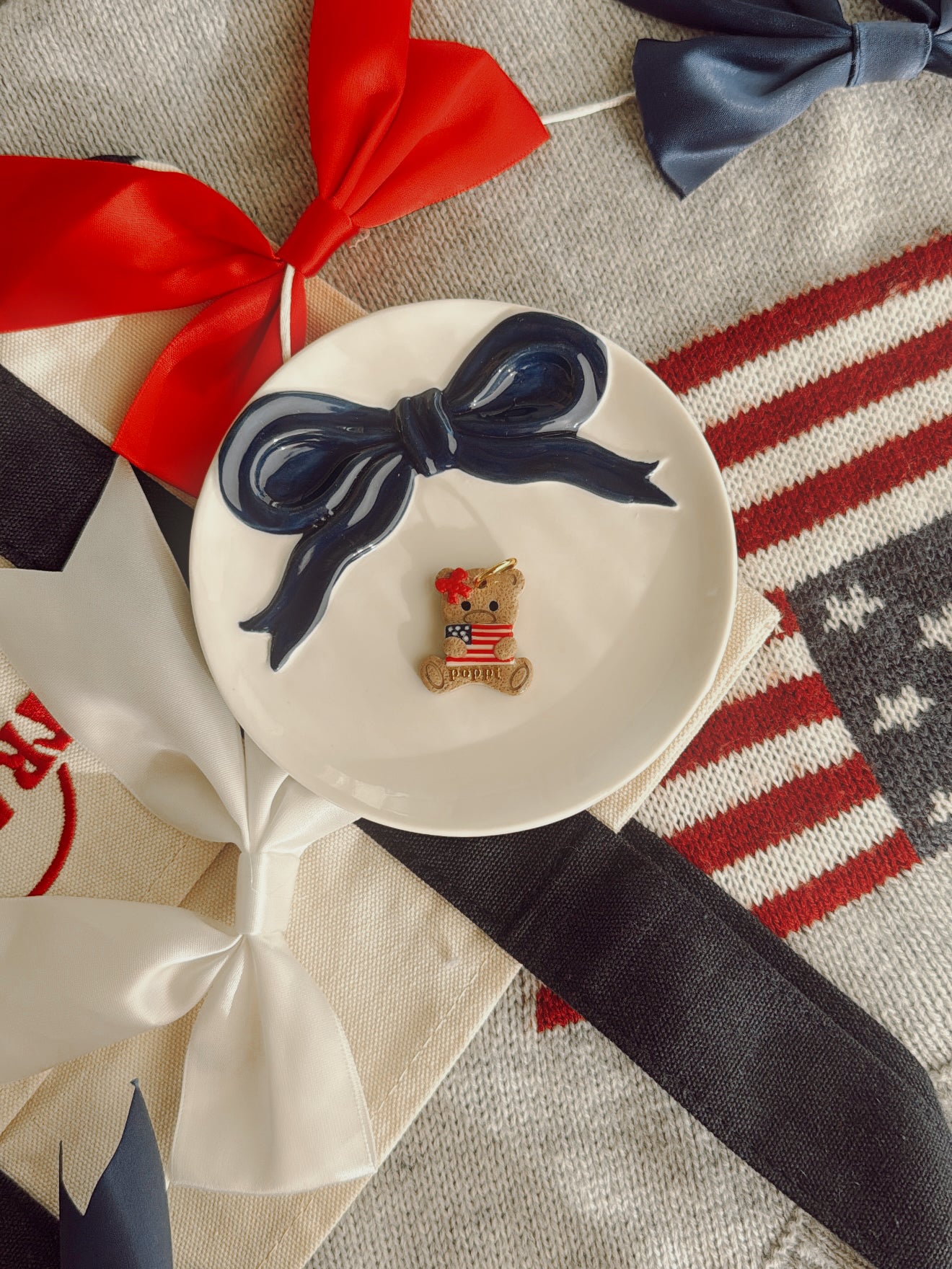American Teddy | Clay pet id tag