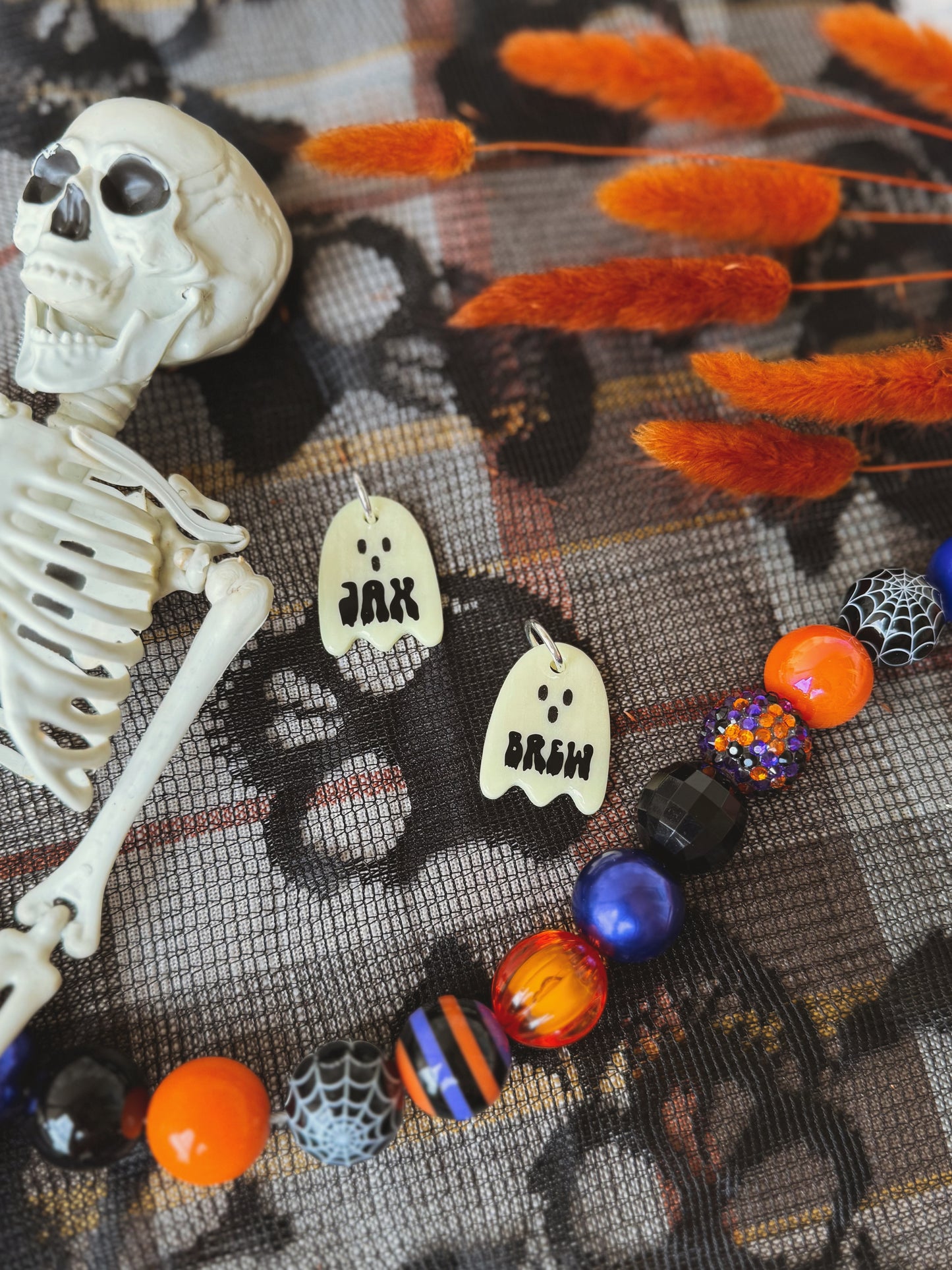 ghost | GLOW IN THE DARK clay pet id tag