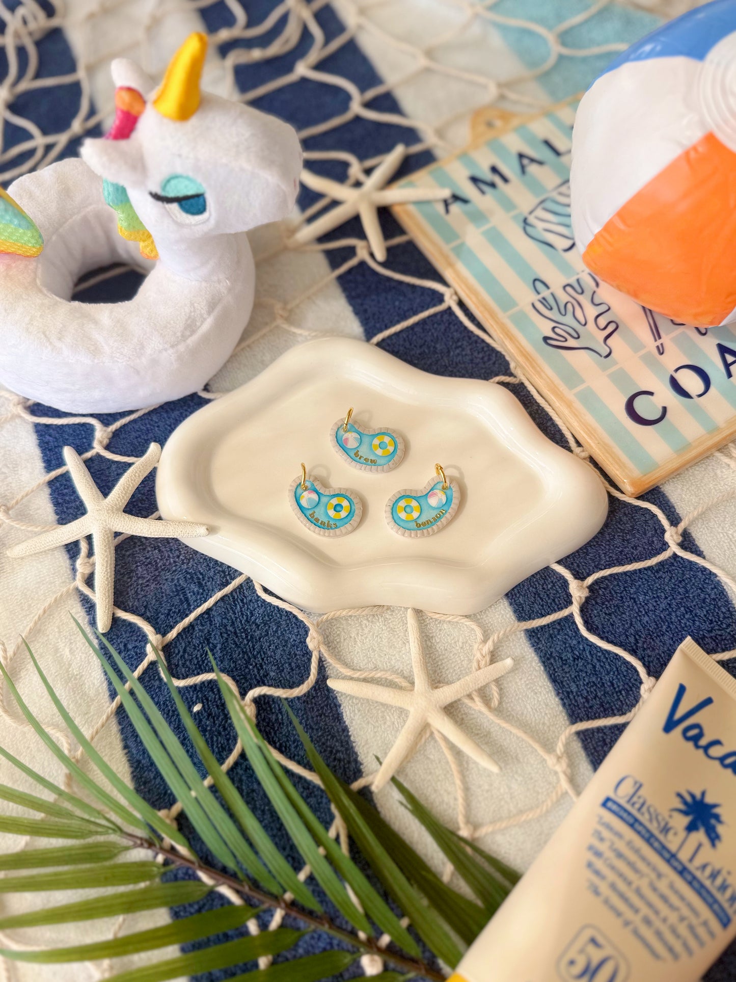 poolside | Clay pet id tag