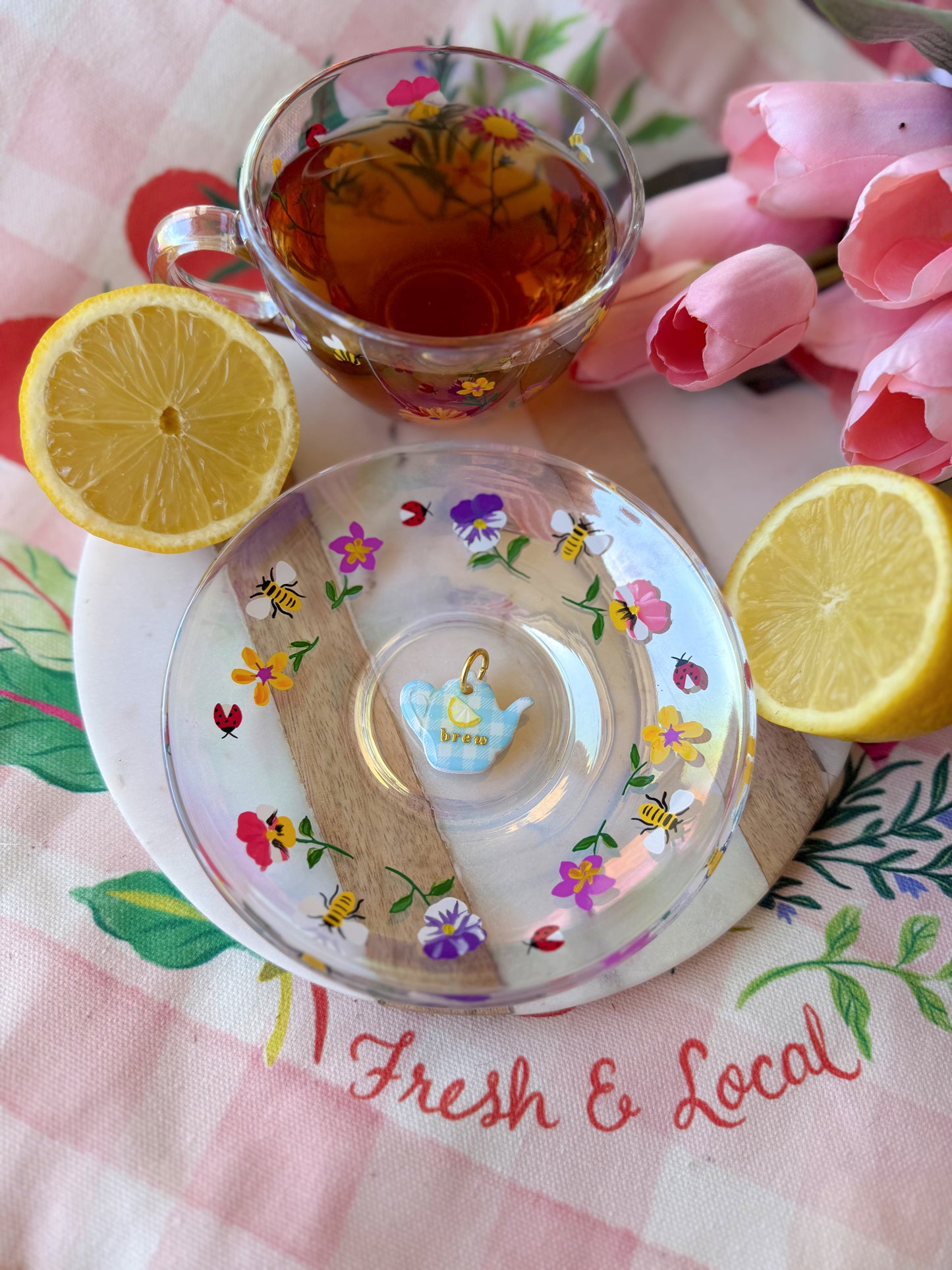 Tea pot | clay pet id tag