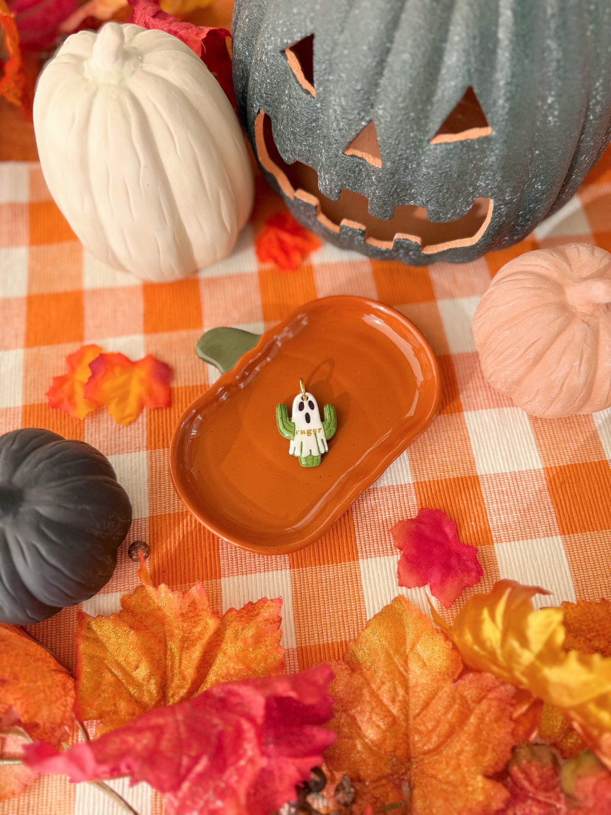 Boo-tanical | Clay pet id tag