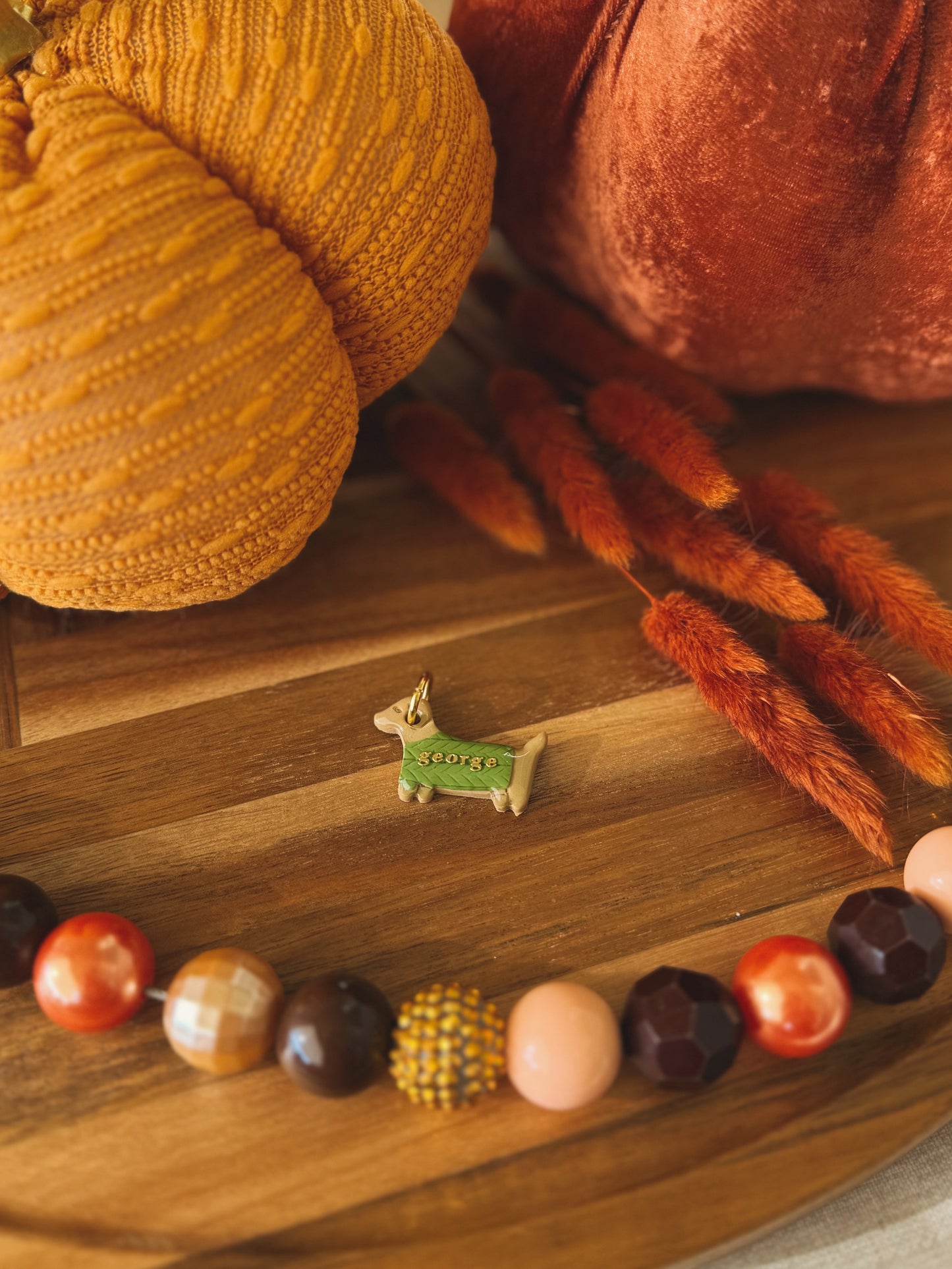 cozy doxie | clay pet id tag