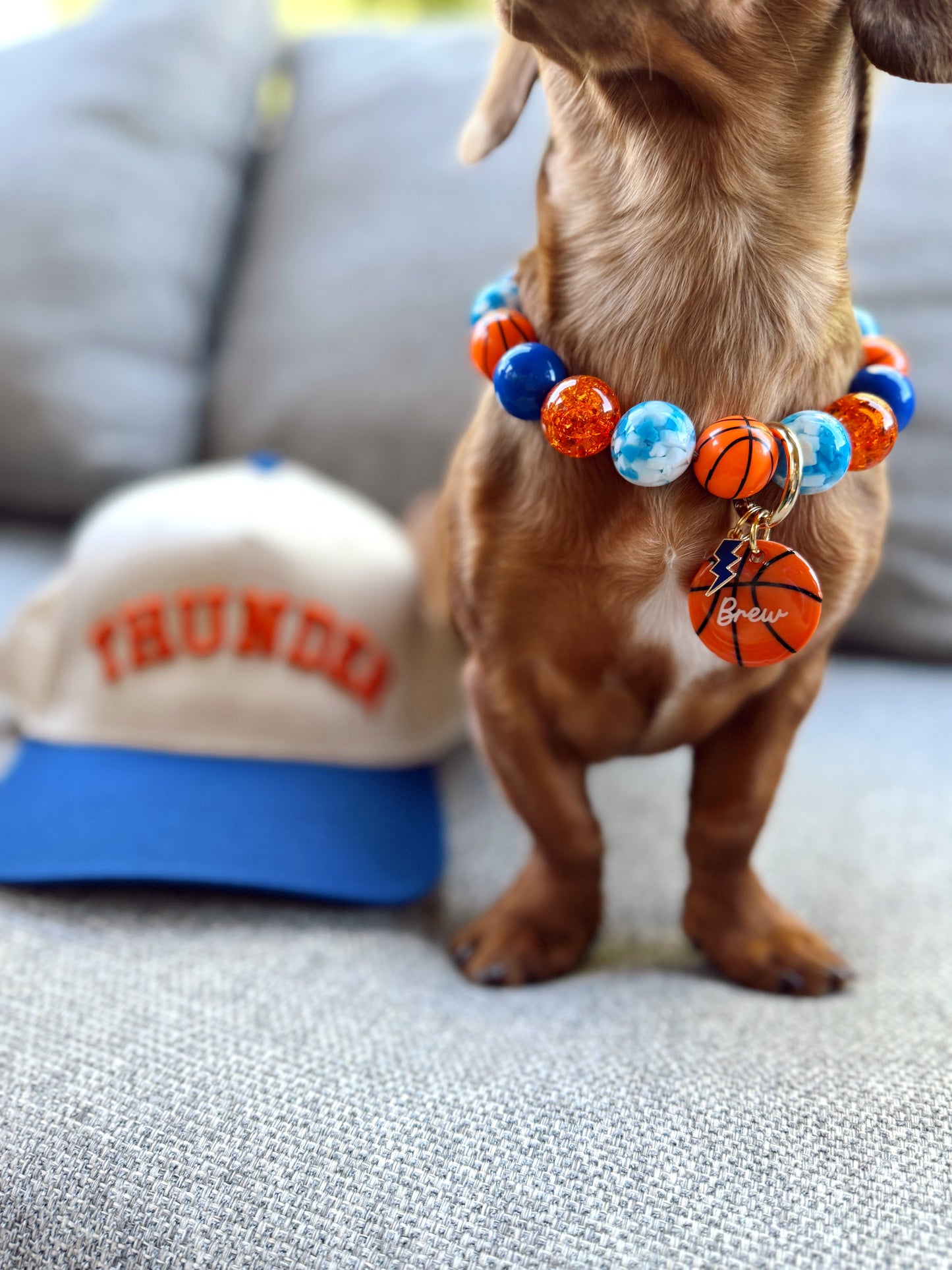 basketball | clay pet id tag