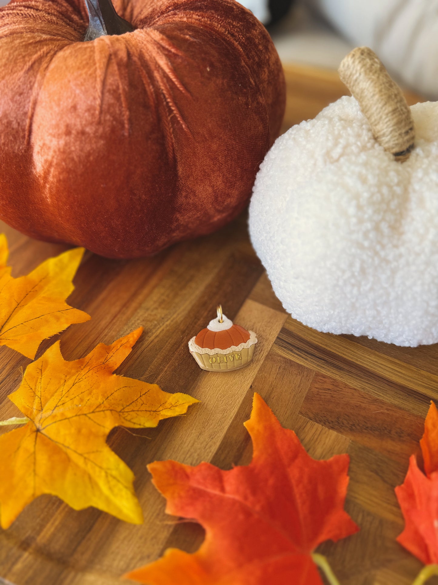 pumpkin pie | clay pet id tag