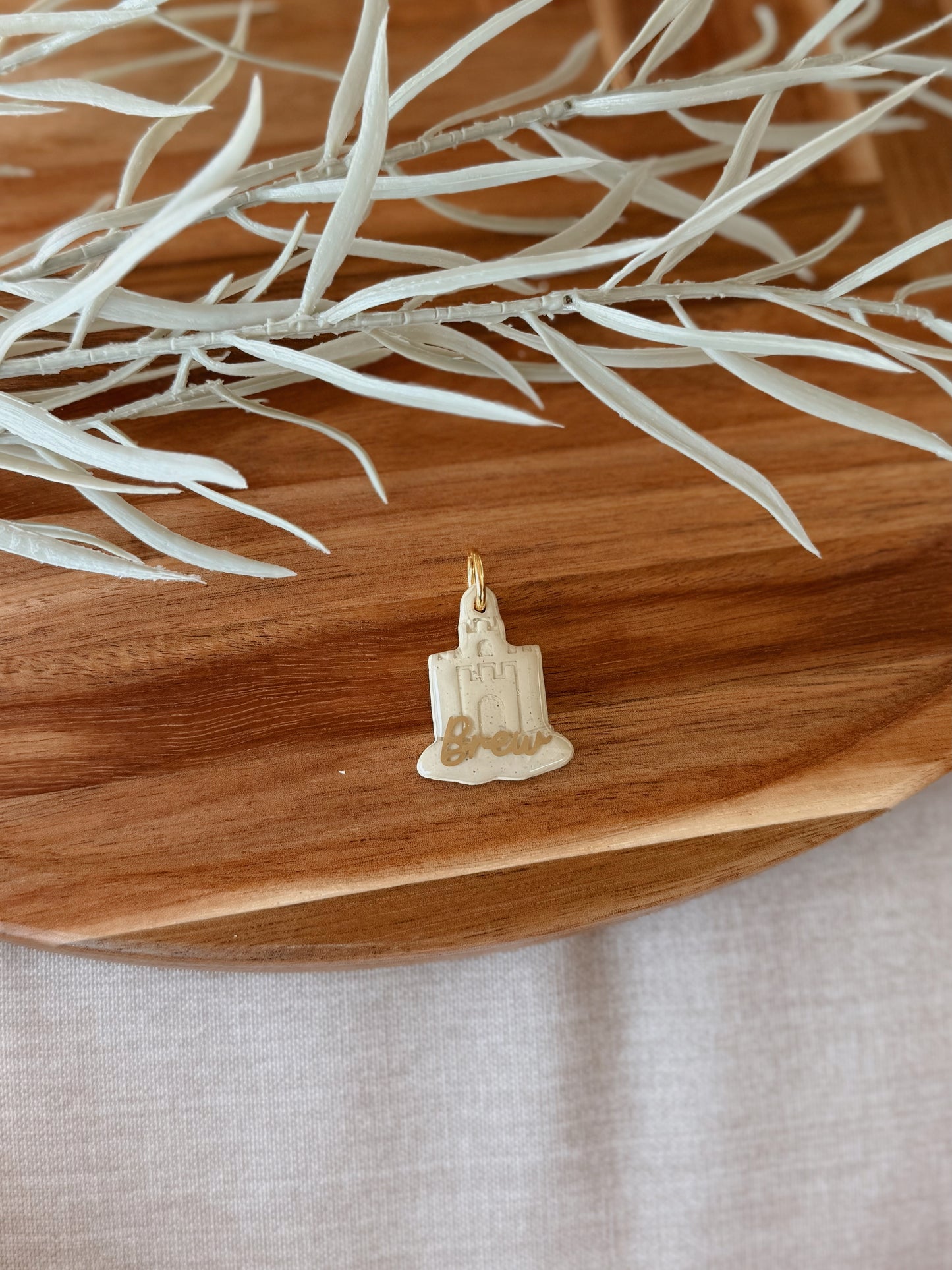 Sand Castle | clay pet id tag