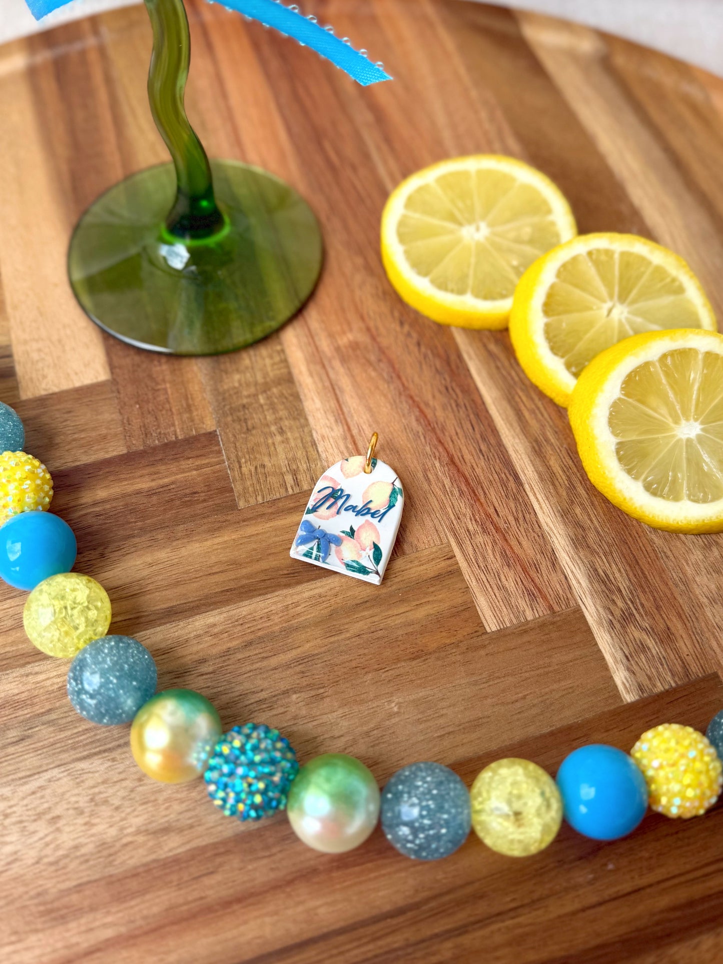 Limoncello | clay pet id tag