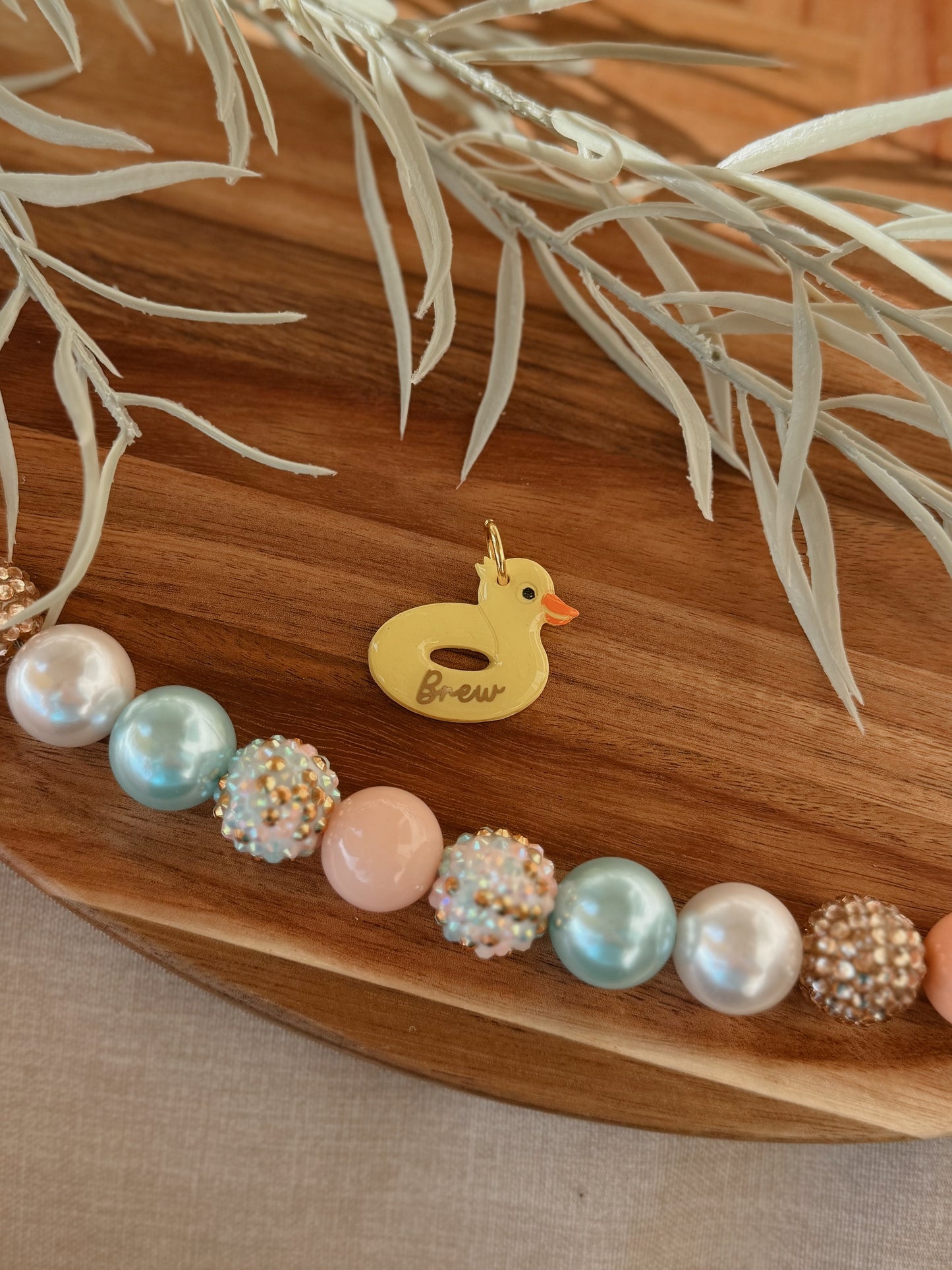 Ducky Floaty | clay pet id tag