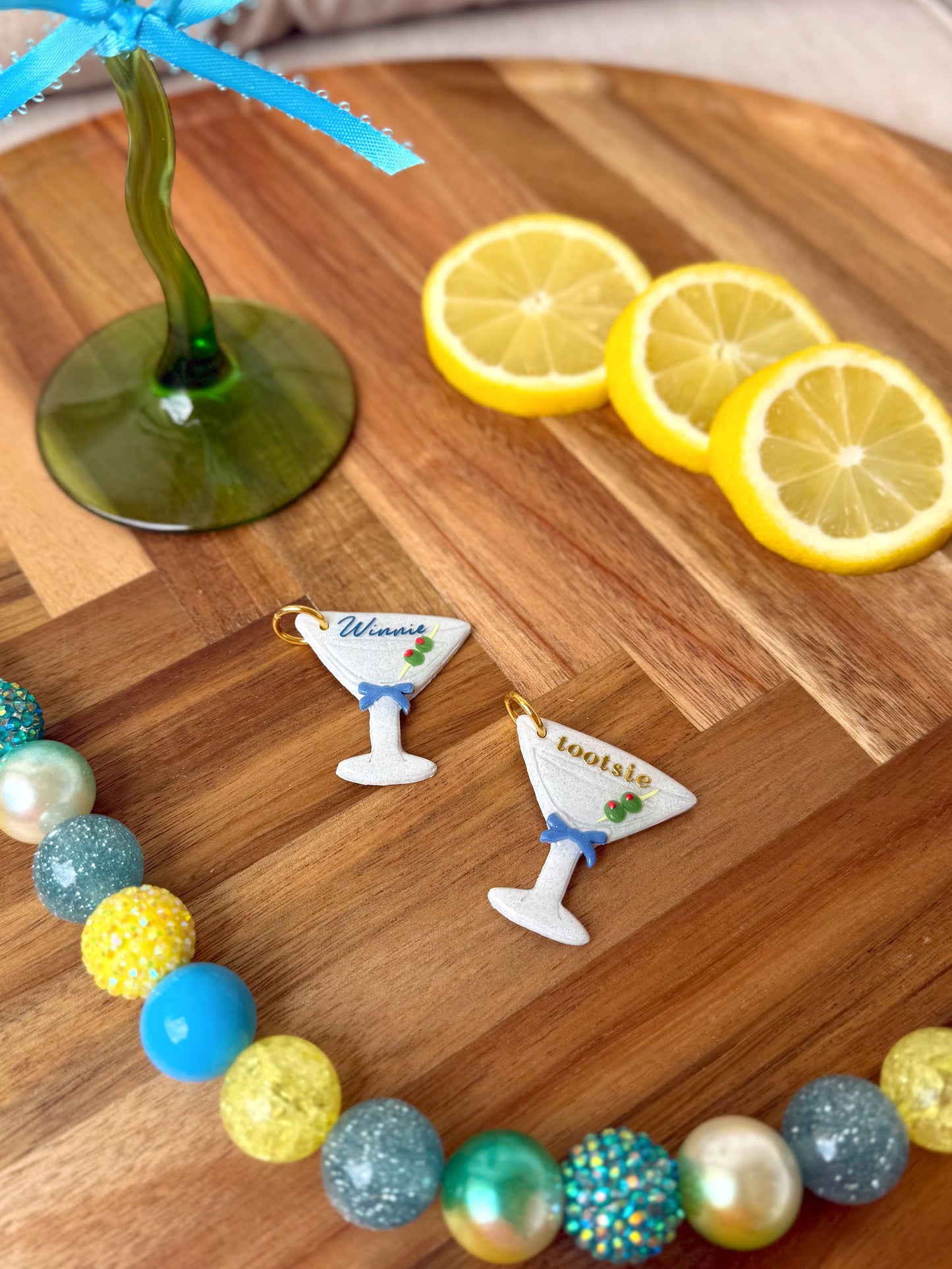 Dirty Tini | clay pet id tag