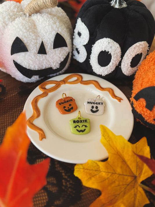 spooky bucket | clay pet id tag
