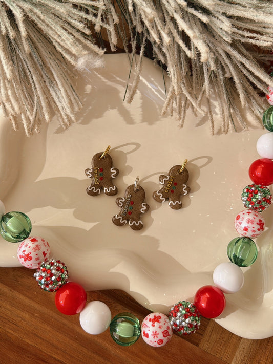 gingerbread man | clay pet id tag