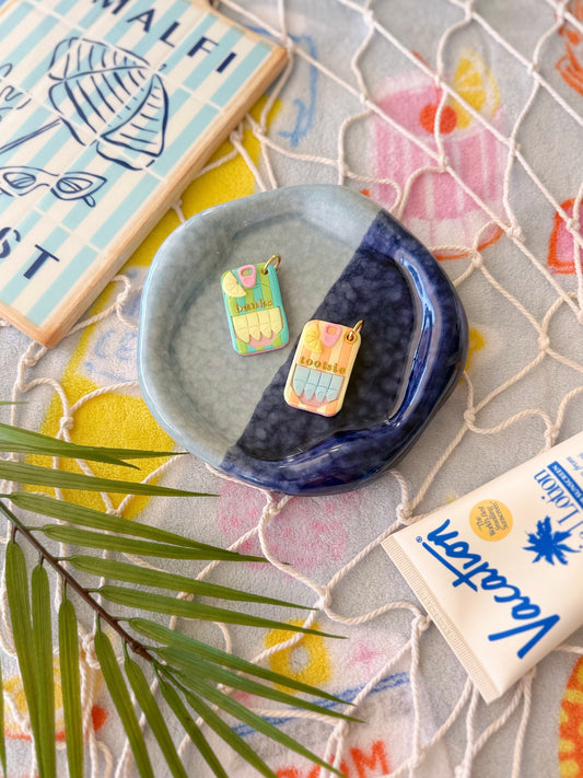 sardines & citrus | Clay pet id tag