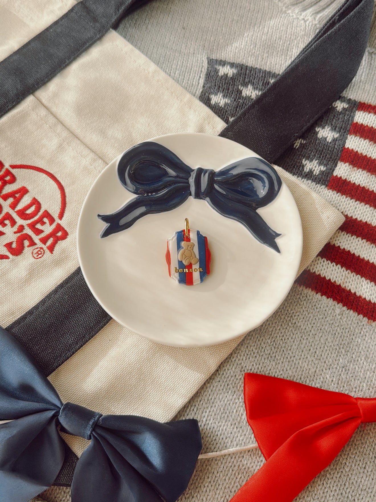 Vintage Teddy | Clay pet id tag