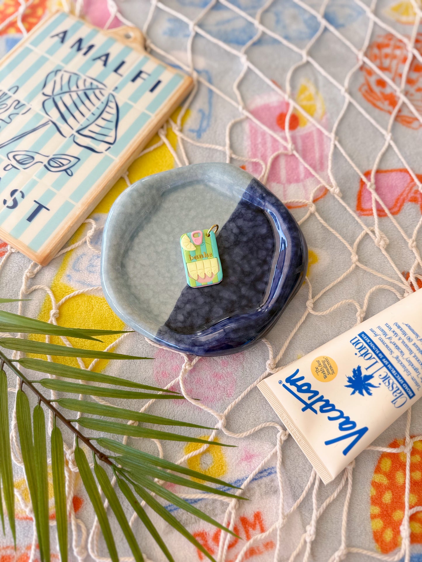 sardines & citrus | Clay pet id tag