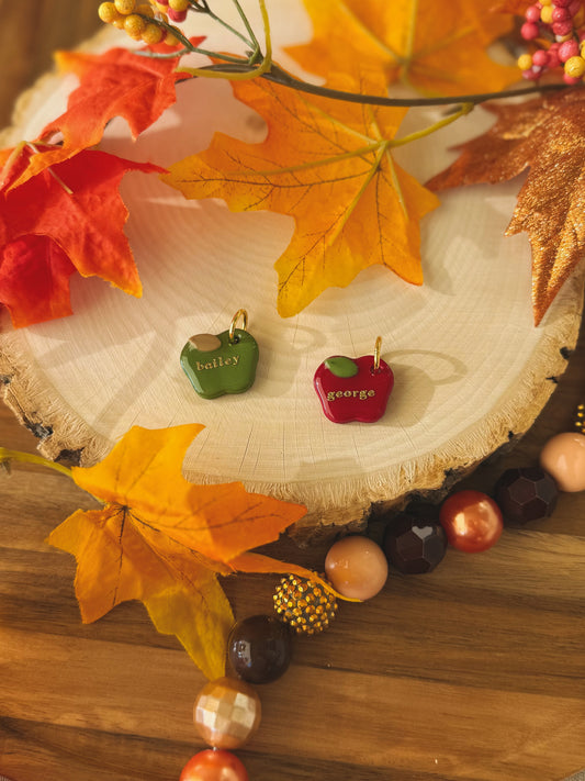crisp apple | clay pet id tag