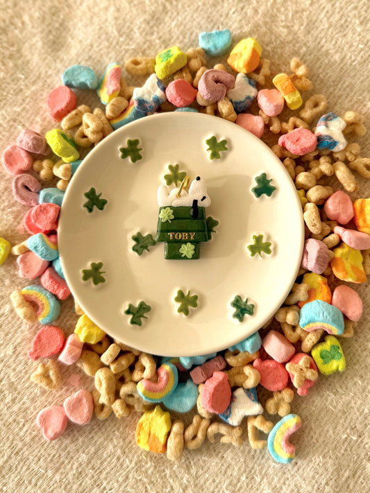 Lucky beagle | clay pet id tag