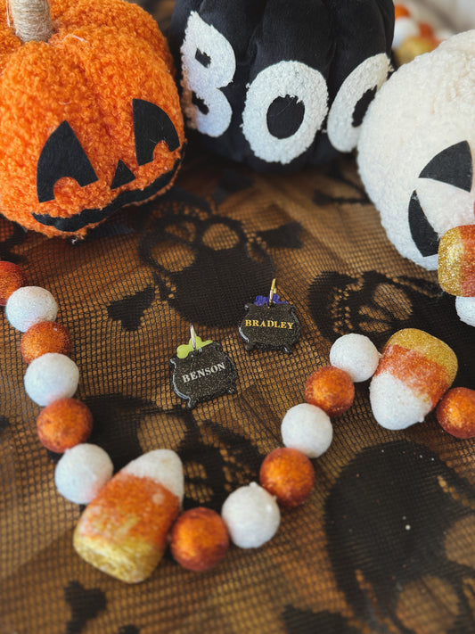 cauldron | clay pet id tag