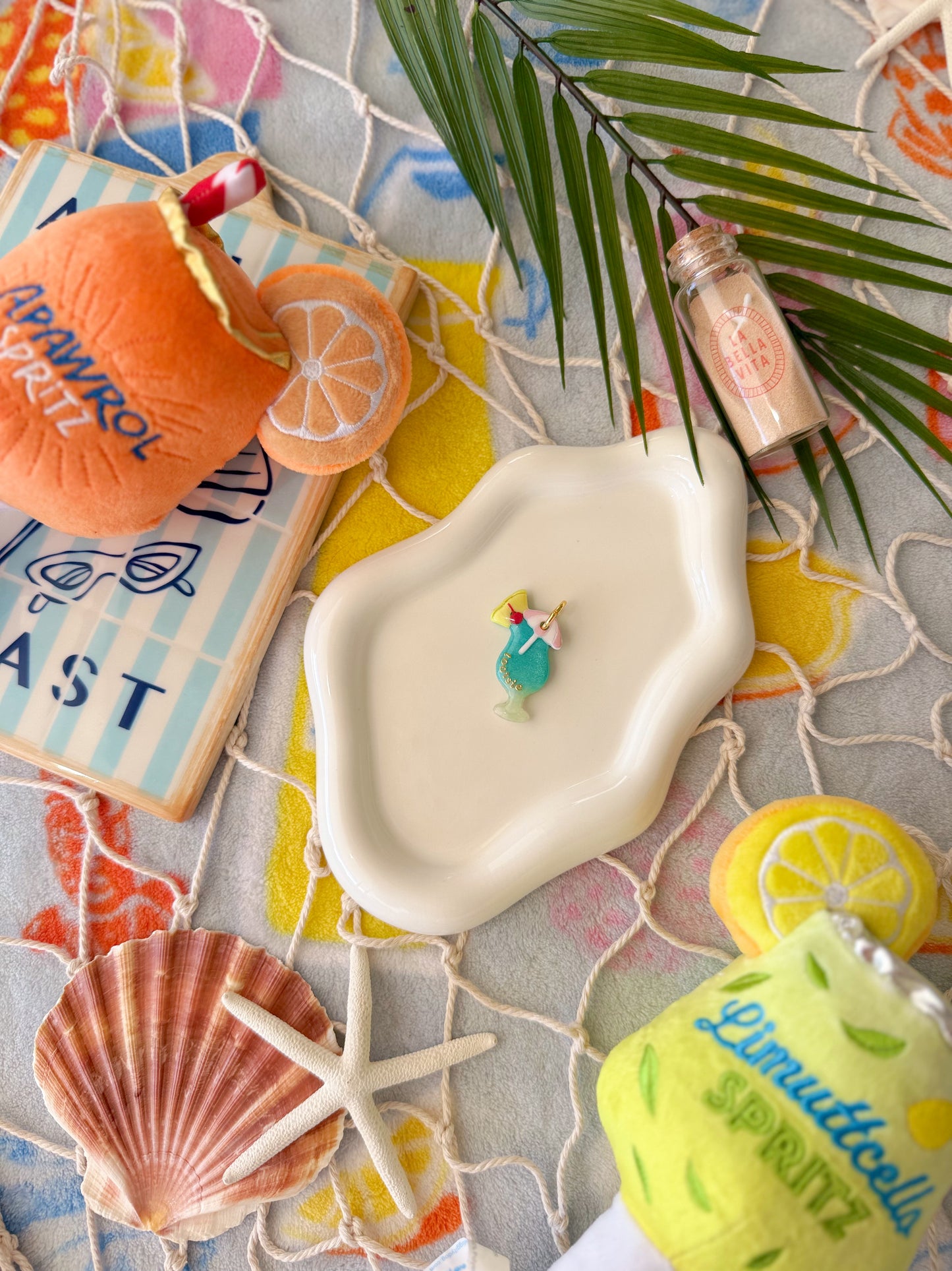 summer sips | clay pet id tag