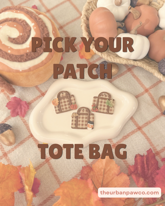 Pick your patch tote | Clay pet id tag