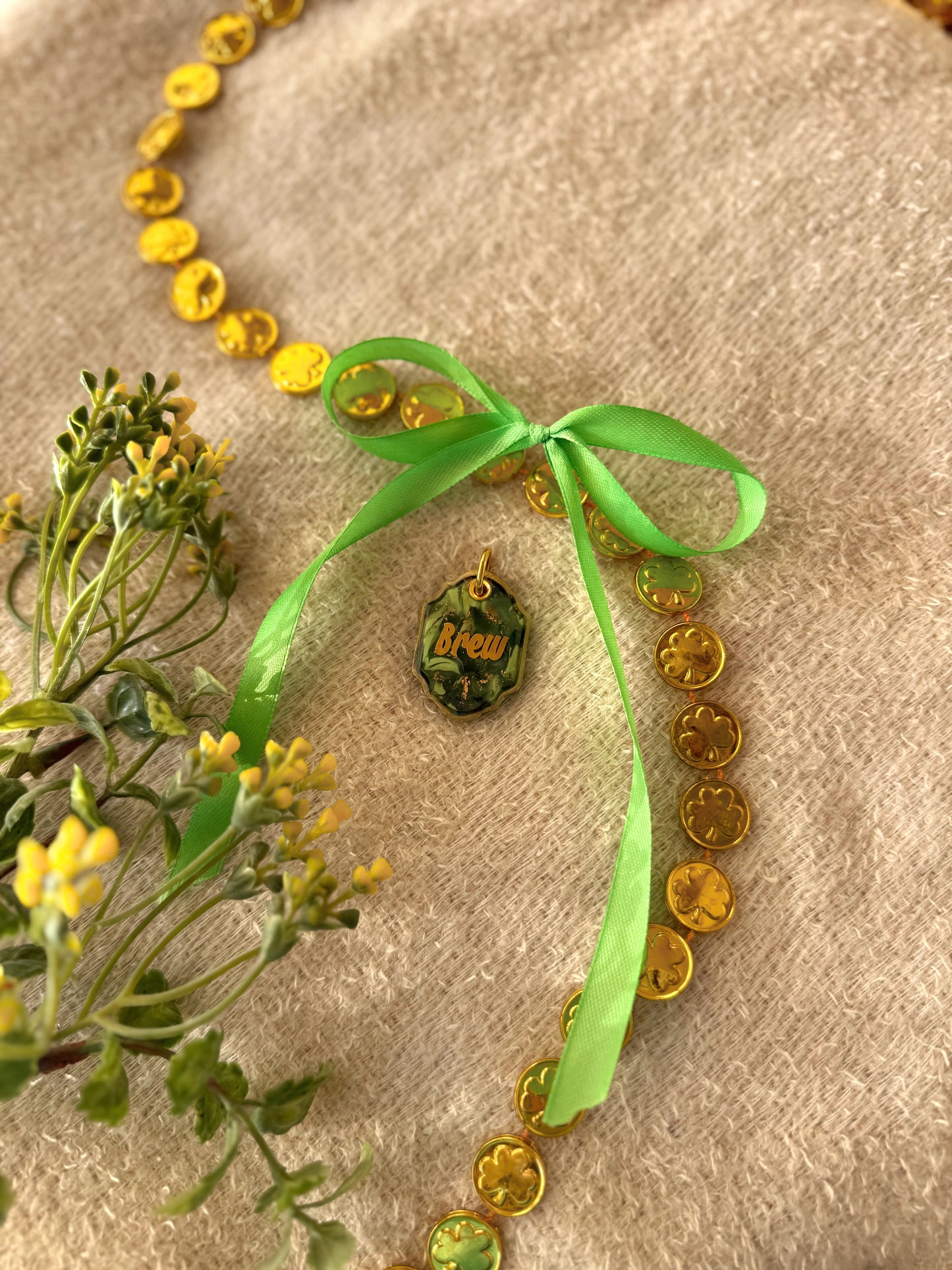 Lucky vintage frames | clay pet id tag