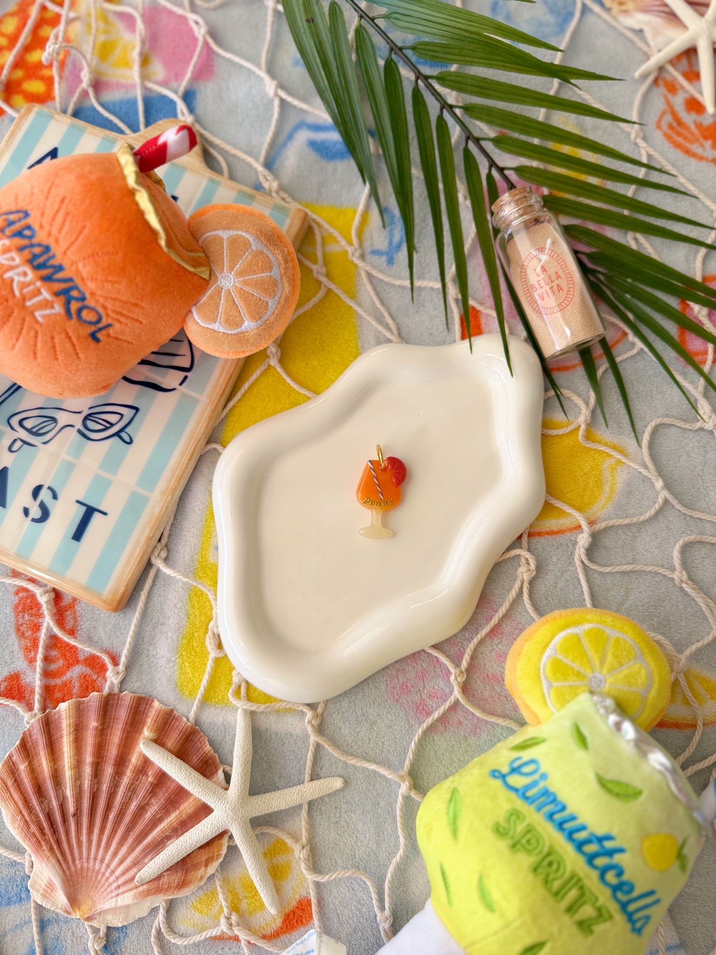 summer sips | clay pet id tag