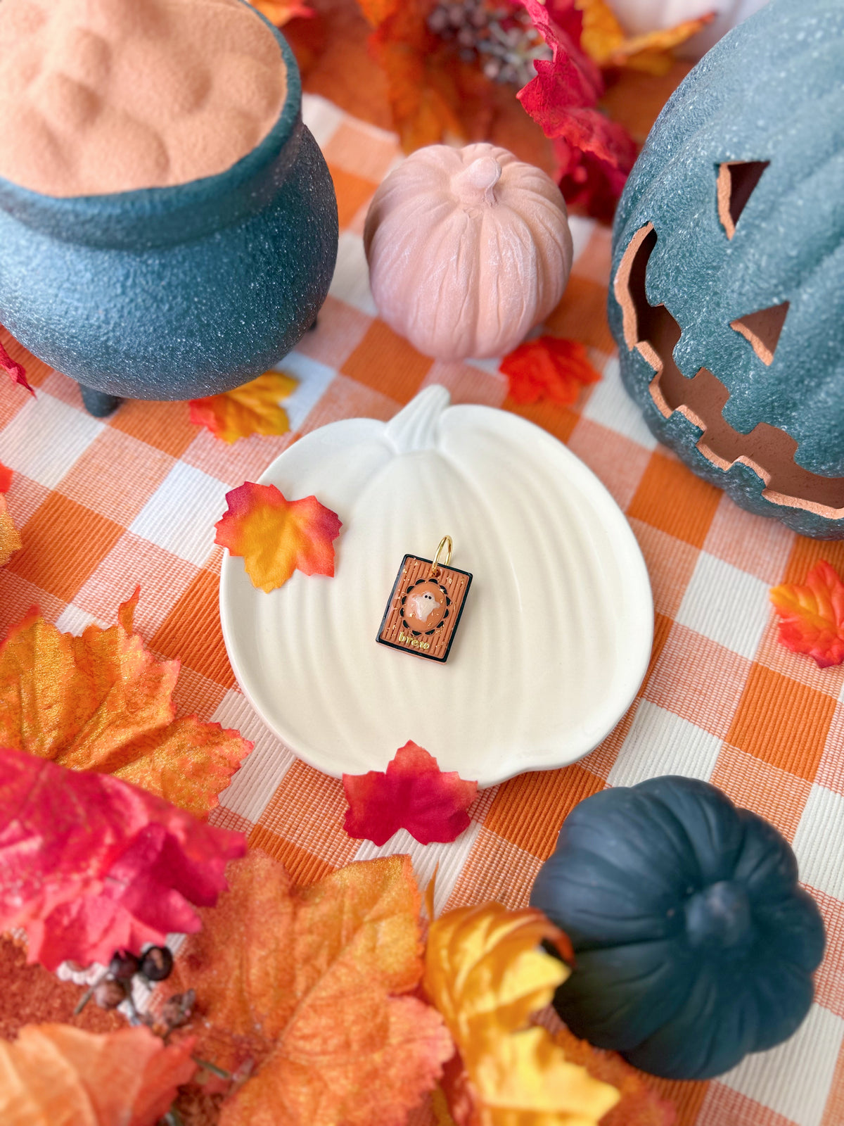 Spooky frame | Clay pet id tag