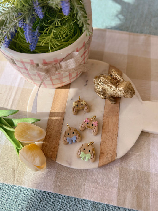 floppy bunny | clay pet id tag