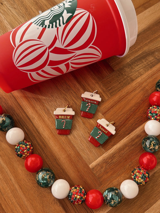 peppermint mocha | clay pet id tag