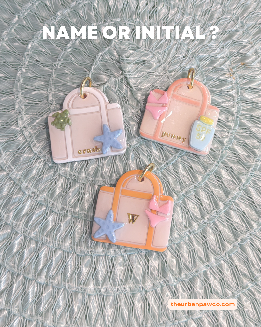 BYO tote bag | Clay pet id tag