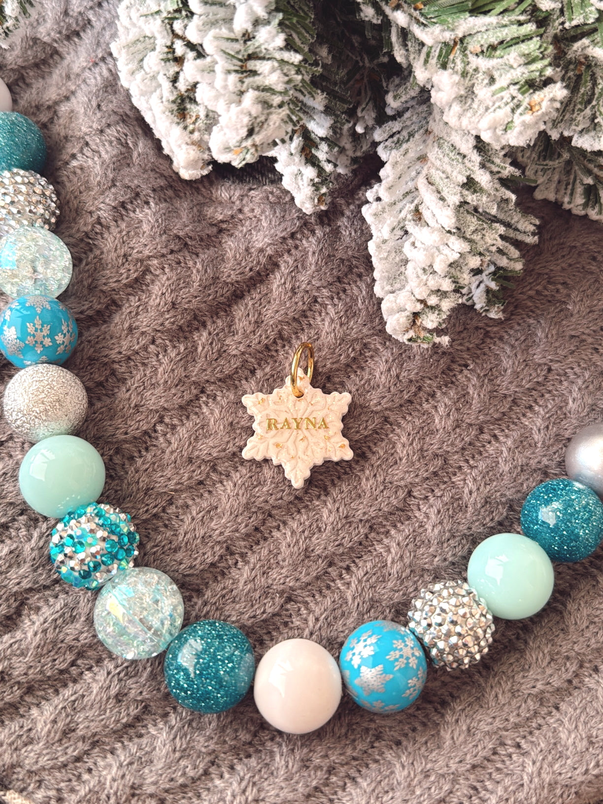 snowflake | clay pet id tag