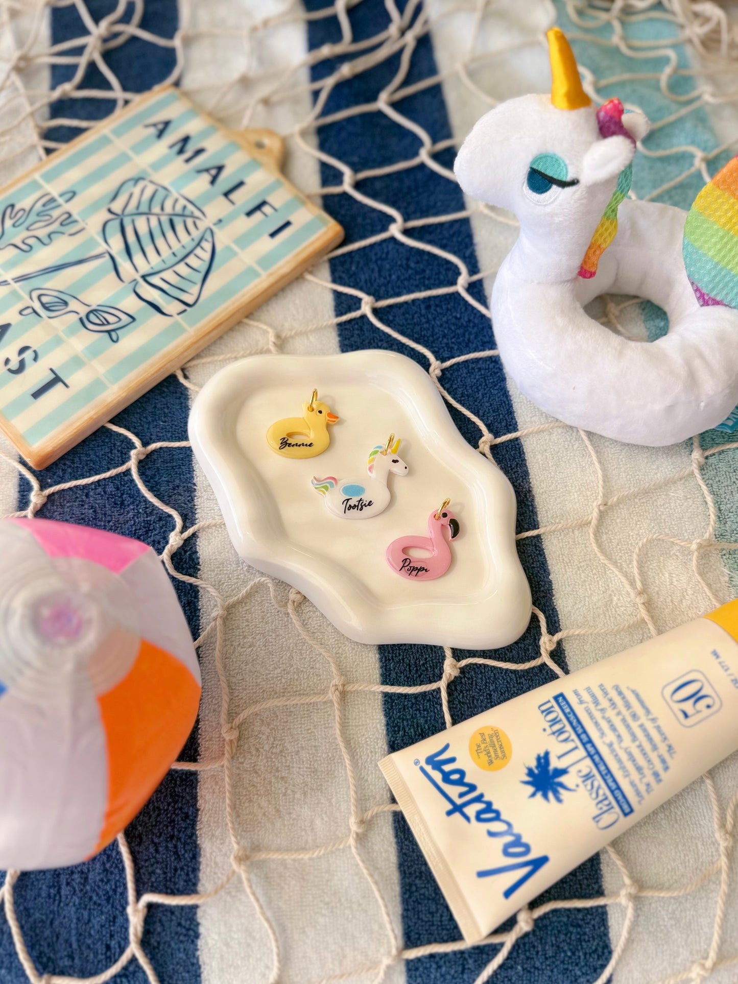 Pool Float | Clay pet id tag