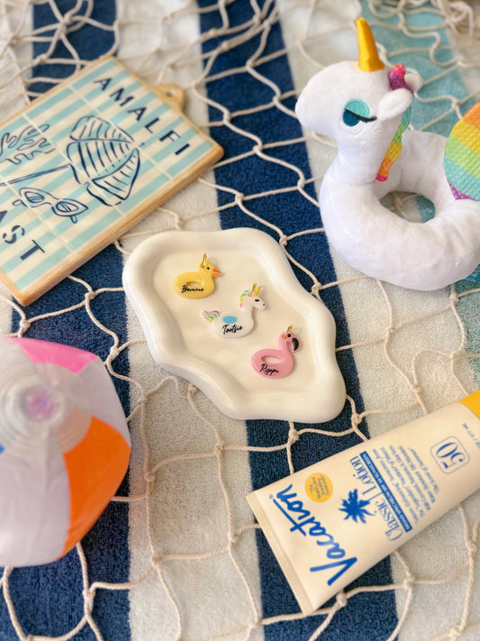 Pool Float | Clay pet id tag