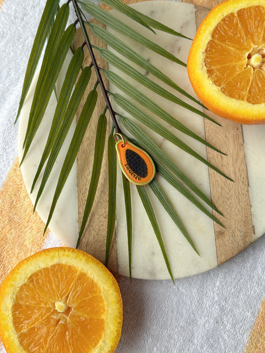 Papaya | Clay pet id tag