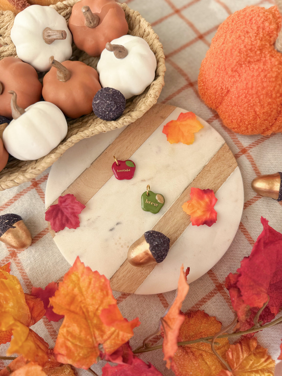 Apple | Clay pet id tag
