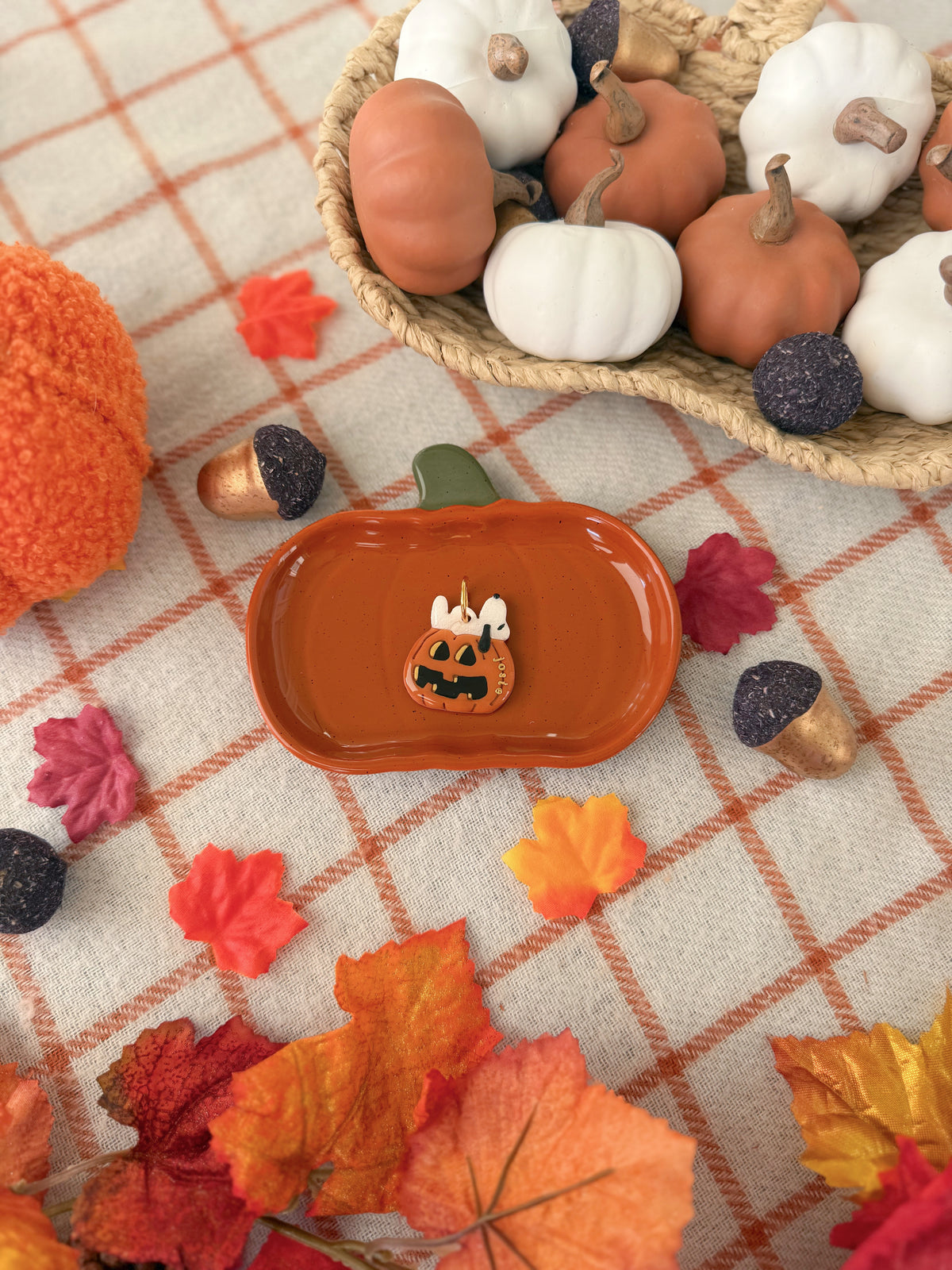 Pumpkin Pup | Clay pet id tag