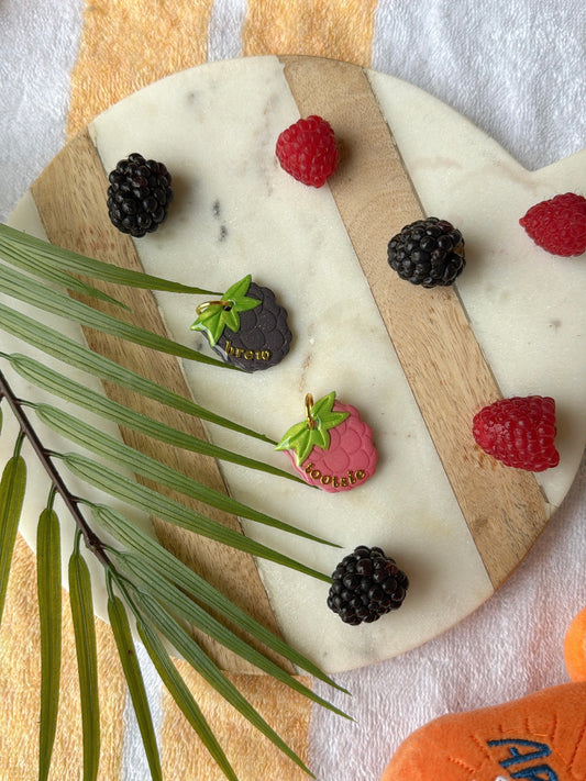Berries | Clay pet id tag