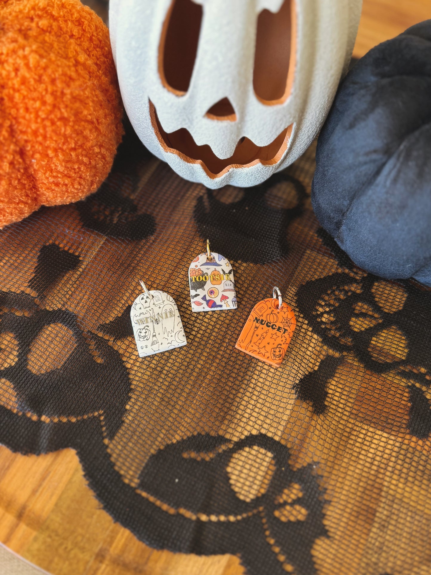 spooky arch | clay pet id tag