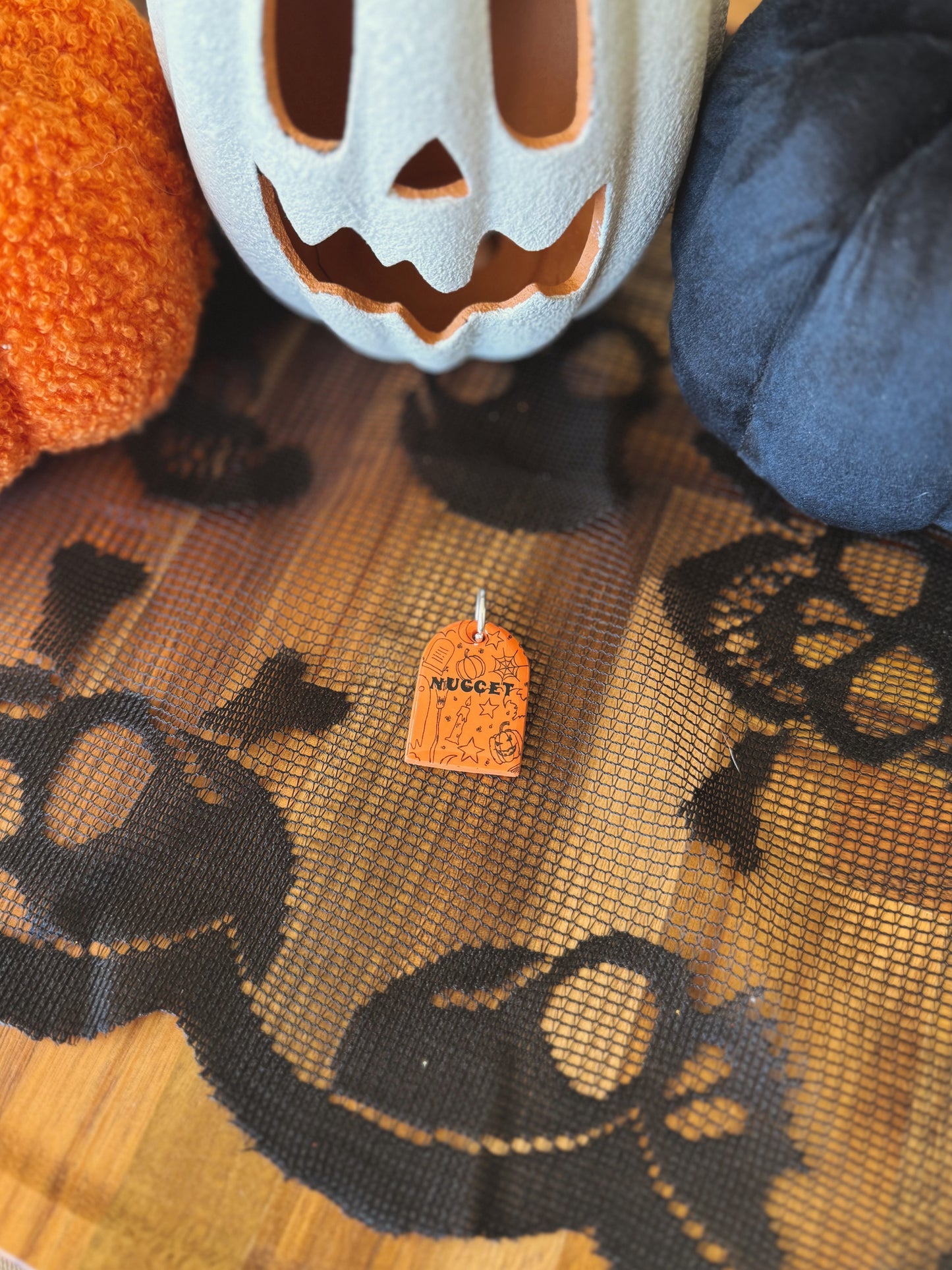 spooky arch | clay pet id tag