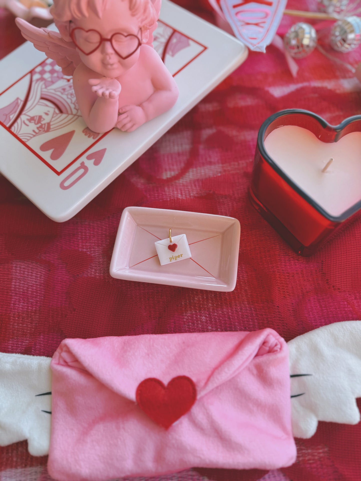 love letter | clay pet id tag