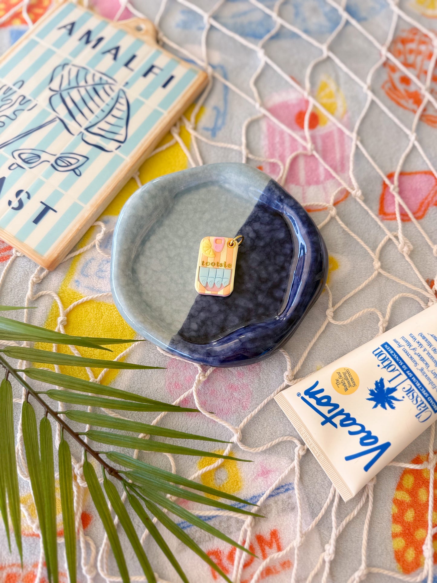 sardines & citrus | Clay pet id tag