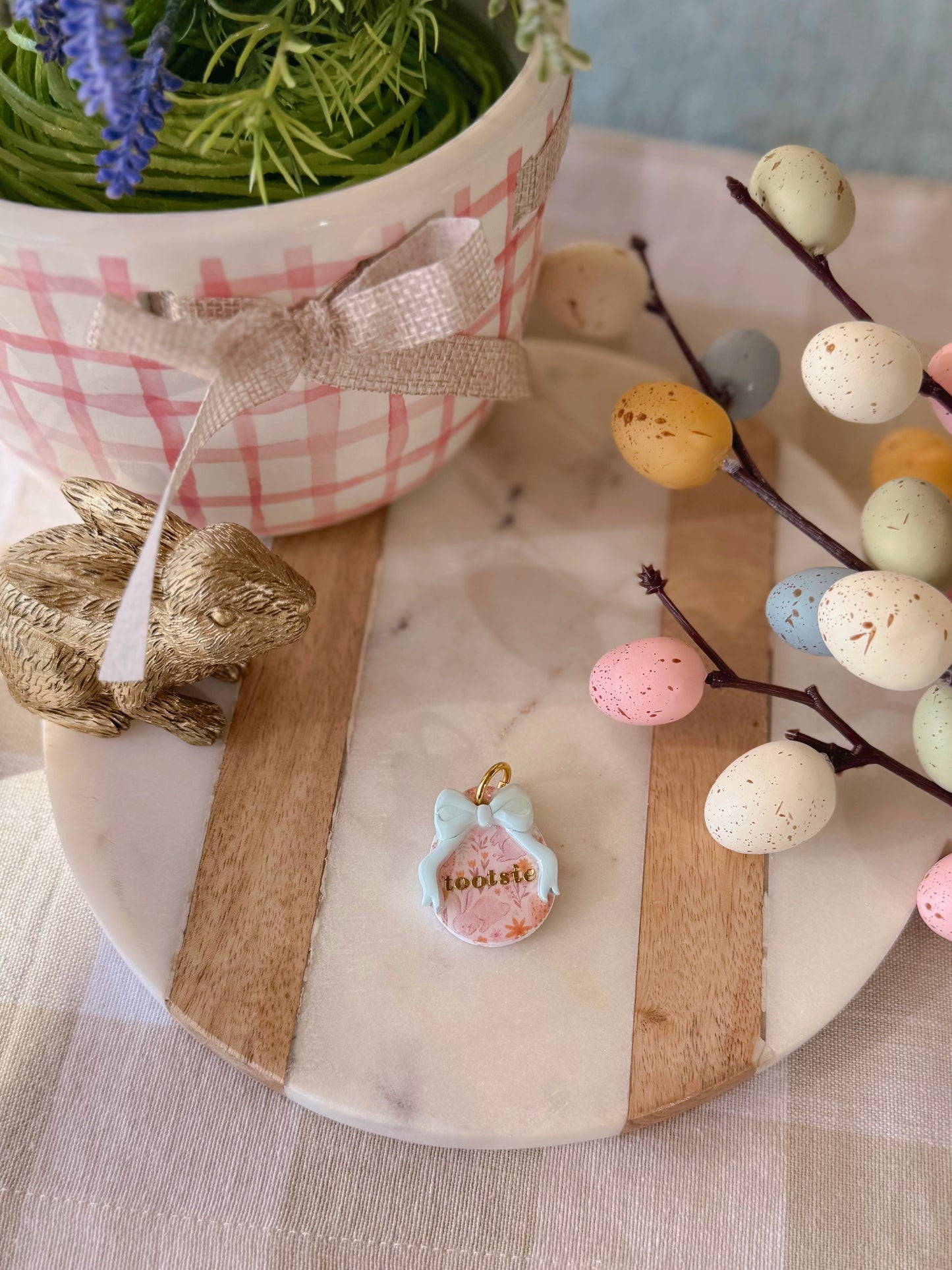 EGGstra sweet | clay pet id tag