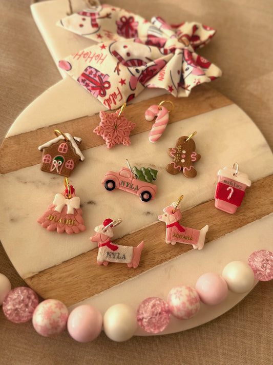 PINKmas | clay pet id tag