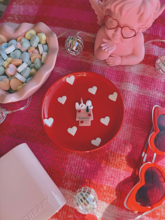 cupids favorite beagle | clay pet id tag