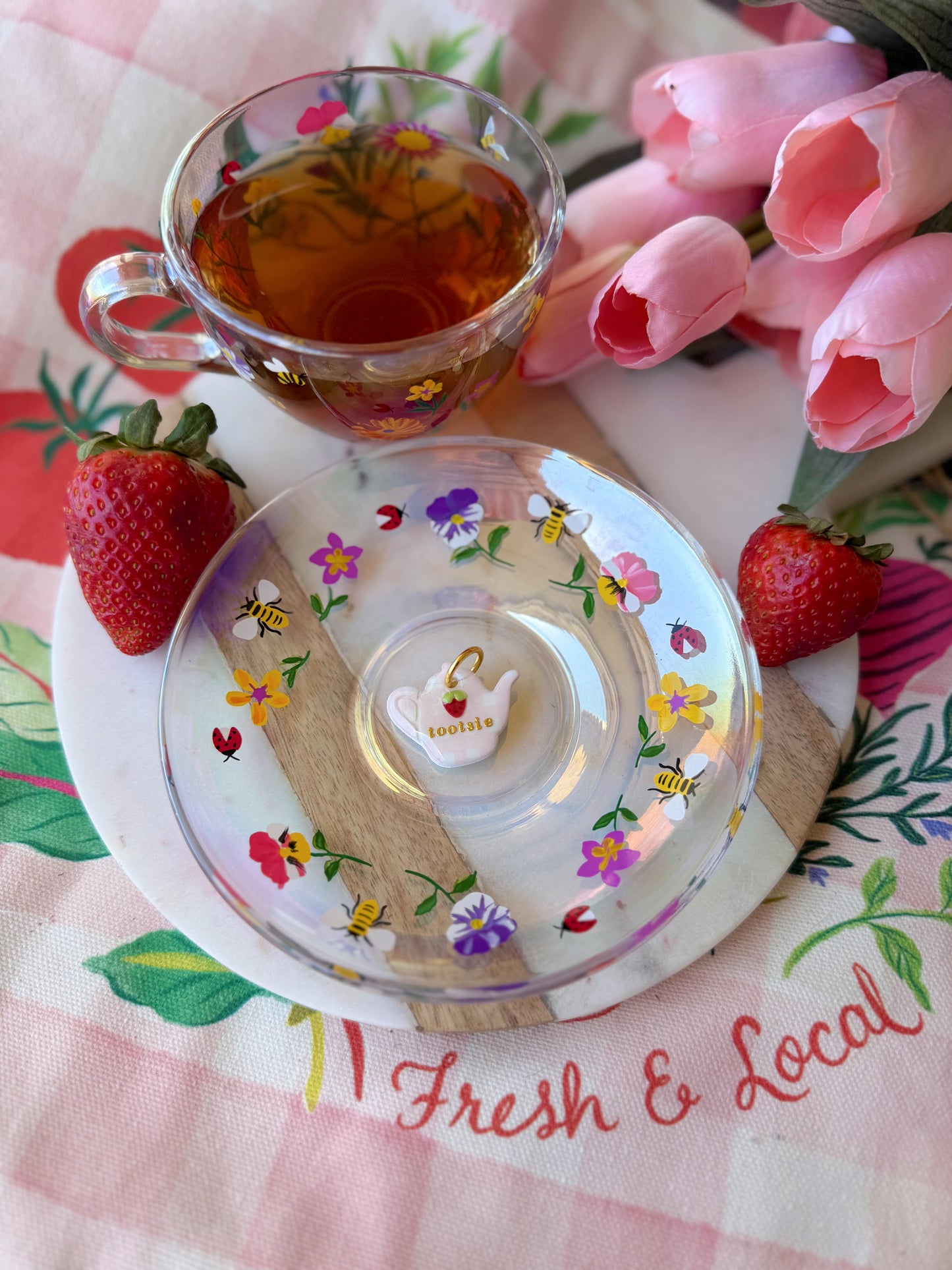 Tea pot | clay pet id tag