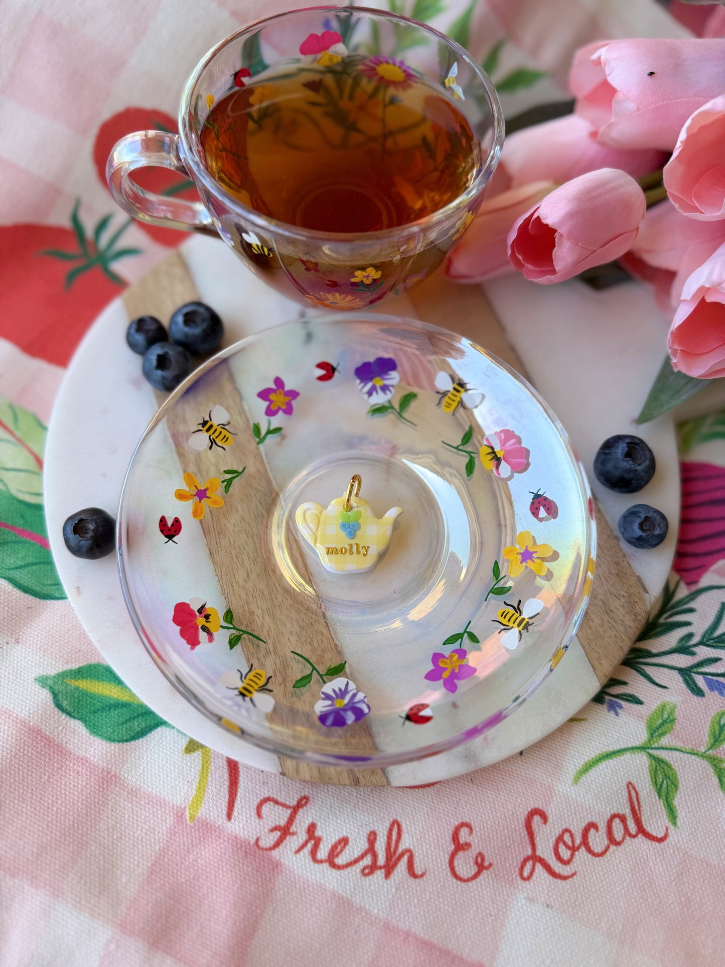 Tea pot | clay pet id tag