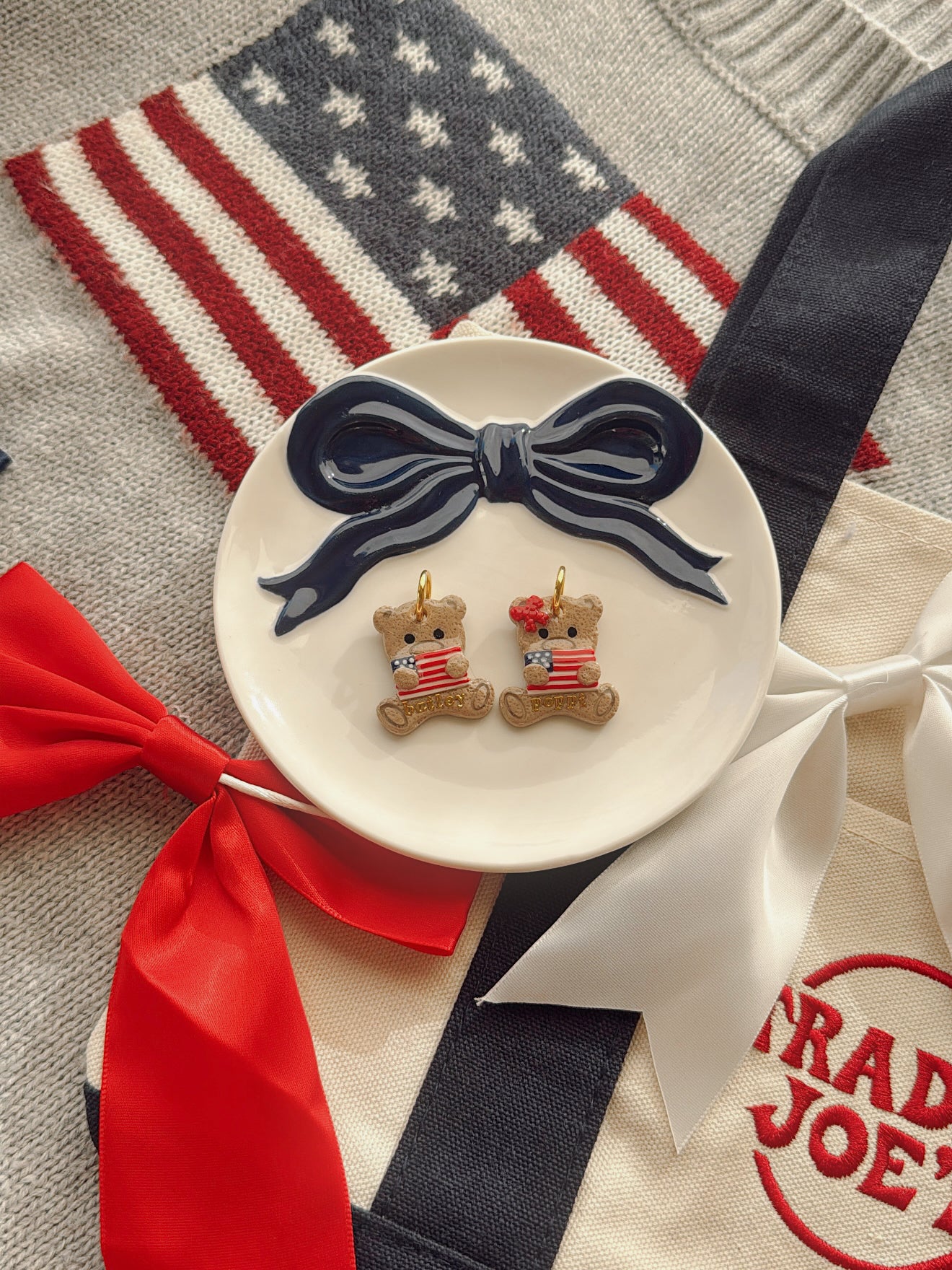 American Teddy | Clay pet id tag